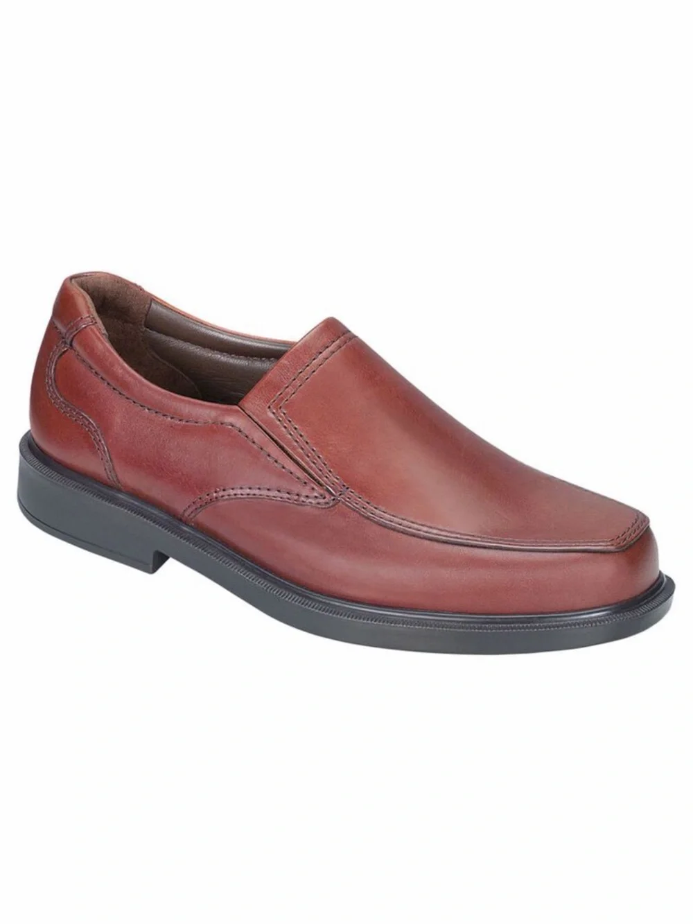SAS Diplomat Tripad Brown Leather‎ Slip On Loafers